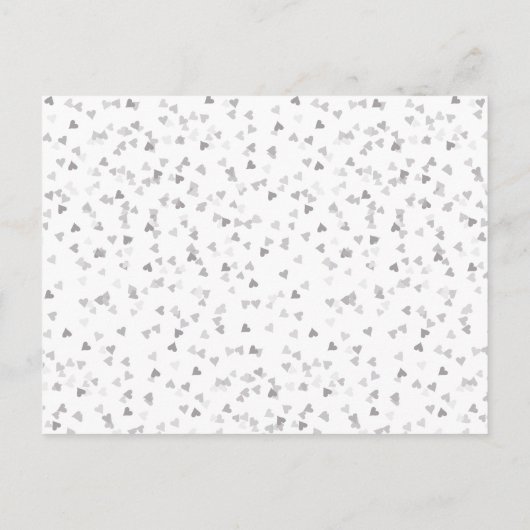 Silver Love Heart Calendar Save the Date Aankondigingskaart (Achterkant)