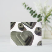 Silver Love Hearts Briefkaart (Staand voorkant)