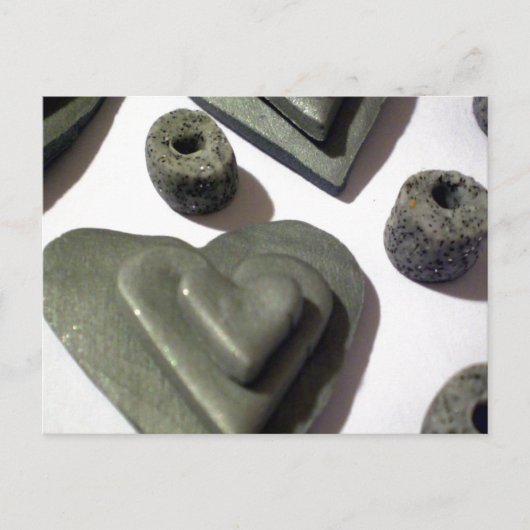Silver Love Hearts Briefkaart (Voorkant)