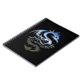 Silver Lucky Dragon Black Spiral-laptop Notitieboek (Linkerzijde)