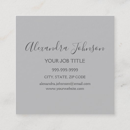 Silver Luxury Glitter Sparkle Eyelash Extensions Vierkante Visitekaartje (Achterkant)