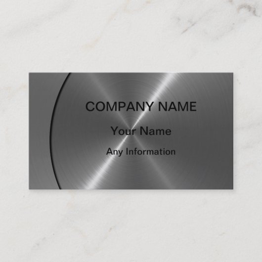 Silver Luxury Metal Visitekaartjes (Voorkant)
