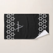 Silver Magen David Monogram Netilat Yadayim Handdoek (Handdoek)