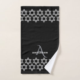 Silver Magen David Monogram Netilat Yadayim Handdoek
