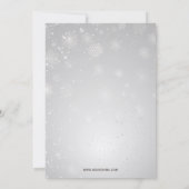 Silver Magical Holiday party Invite Kaart (Achterkant)