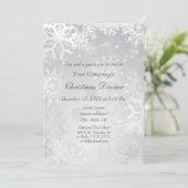 Silver Magical Holiday party Invite Kaart (Staand voorkant)