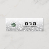 Silver Makeup Hair Bedankt Loyalty Kaart Mini Visitekaartje (Achterkant)