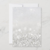 Silver Makeup White Glitter 16th Vrijgezellenfeest Kaart (Achterkant)