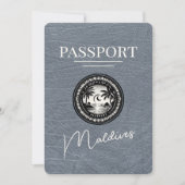 Silver Maldives Passport Bewaar de datum Save The Date (Voorkant)