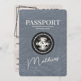 Silver Maldives Passport Bewaar de datum Save The Date