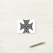 Silver Maltese kruis Post-it® Notes (Op bureau)