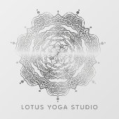 Silver Mandala Bohemian Elegant Reiki Yoga Studio Raamsticker (Vel)