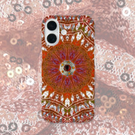 Silver Mandala iPhone 16 Hoesje
