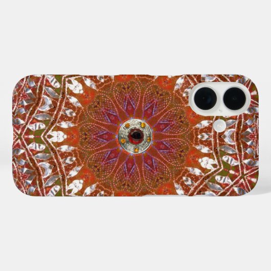 Silver Mandala Case-Mate iPhone Case (Achterkant (horizontaal))
