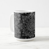 Silver Mandala Mug Koffiemok (Voorkant links)