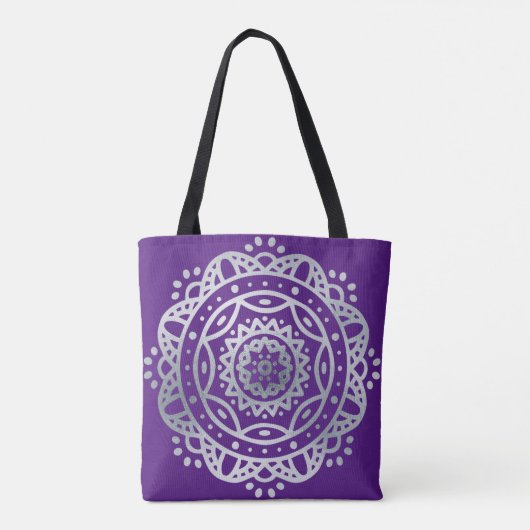 Silver Mandala Tote Bag (Achterkant)