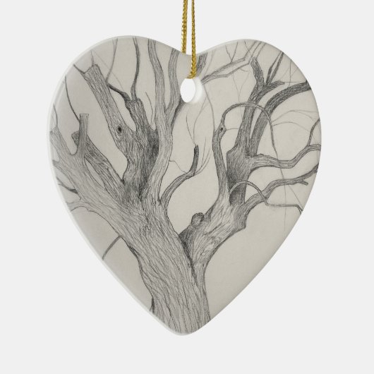 Silver Maple Keramisch Ornament (Rechts)