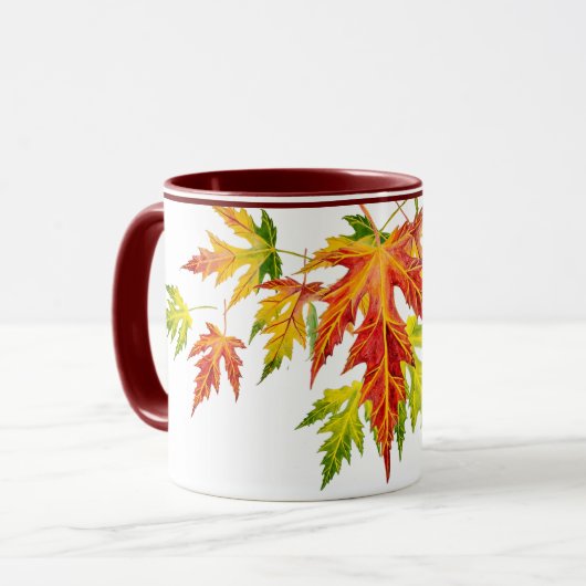 Silver Maple op een Combo Mok (11 oz) (Voorkant links)