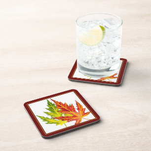 Silver Maple op een set van zes Onderzetters