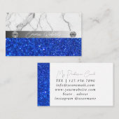 Silver Marble Blue Diamond Coach Visitekaartje (Voorkant / Achterkant)