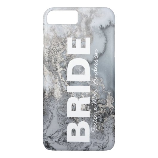 Silver Marble Bride-ontwerp Case-Mate iPhone Case (Achterkant)