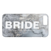 Silver Marble Bride-ontwerp Case-Mate iPhone Case (Achterkant (Horizontaal))
