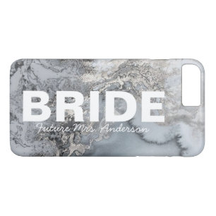 Silver Marble Bride-ontwerp iPhone 8/7 Plus Hoesje