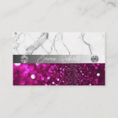 Silver Marble Dark Pink Diamond Coach Visitekaartje (Voorkant)