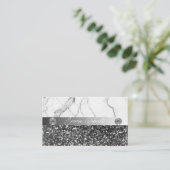 Silver Marble Diamond Coach Visitekaartje (Staand voorkant)