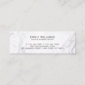Silver & Marble Eyelash Beauty Specialist Loyalty Mini Visitekaartje (Achterkant)