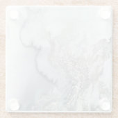 Silver Marble Glass Onderzetter Glazen Onderzetter (Achterkant)