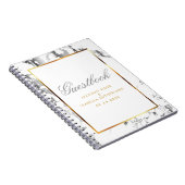 Silver Marble, Gold en White - Guestbook Notitieboek (Rechterzijde)