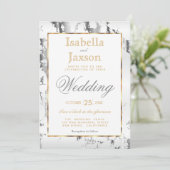 Silver Marble, Gold en White Kaart (Staand voorkant)