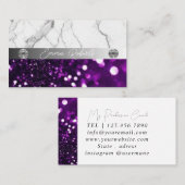 Silver Marble Paars Diamond Coach Visitekaartje (Voorkant / Achterkant)