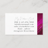 Silver Marble Pink Diamond Coach Visitekaartje (Achterkant)