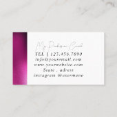 Silver Marble Pink Diamond Coach Visitekaartje (Achterkant)