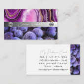 Silver Marble Pink Diamond Coach Visitekaartje (Voorkant / Achterkant)