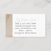 Silver Marble Pink Diamond Coach Visitekaartje (Achterkant)