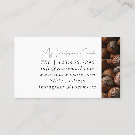 Silver Marble Pink Diamond Coach Visitekaartje (Achterkant)