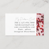 Silver Marble Pink Diamond Coach Visitekaartje (Achterkant)