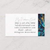 Silver Marble Pink Diamond Coach Visitekaartje (Achterkant)