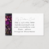 Silver Marble Pink Diamond Coach Visitekaartje (Achterkant)