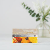 Silver Marble Pink Diamond Coach Visitekaartje (Staand voorkant)