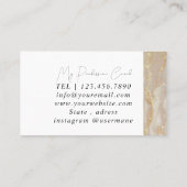 Silver Marble Pink Diamond Coach Visitekaartje (Achterkant)