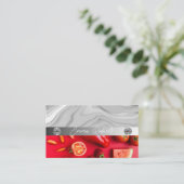 Silver Marble Pink Diamond Coach Visitekaartje (Staand voorkant)