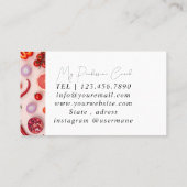 Silver Marble Pink Diamond Coach Visitekaartje (Achterkant)