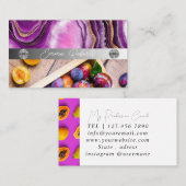 Silver Marble Pink Diamond Coach Visitekaartje (Voorkant / Achterkant)