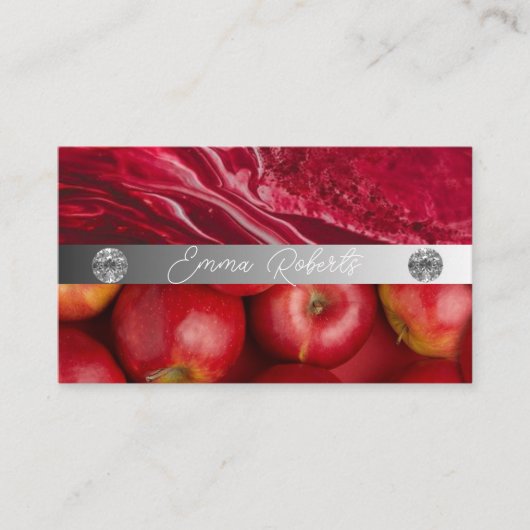 Silver Marble Pink Diamond Coach Visitekaartje (Voorkant)