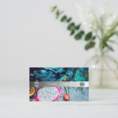 Silver Marble Pink Diamond Coach Visitekaartje (Staand voorkant)