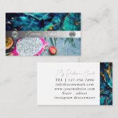 Silver Marble Pink Diamond Coach Visitekaartje (Voorkant / Achterkant)